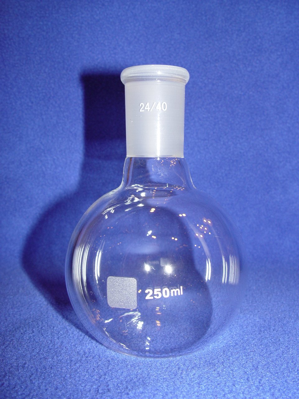 Flat bottom boiling flask 24/40 250mL heavy wall quality