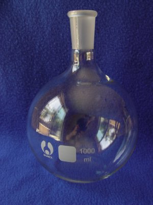 Flat bottom boiling flasks: 24/40, 1000ml, 8~9oz