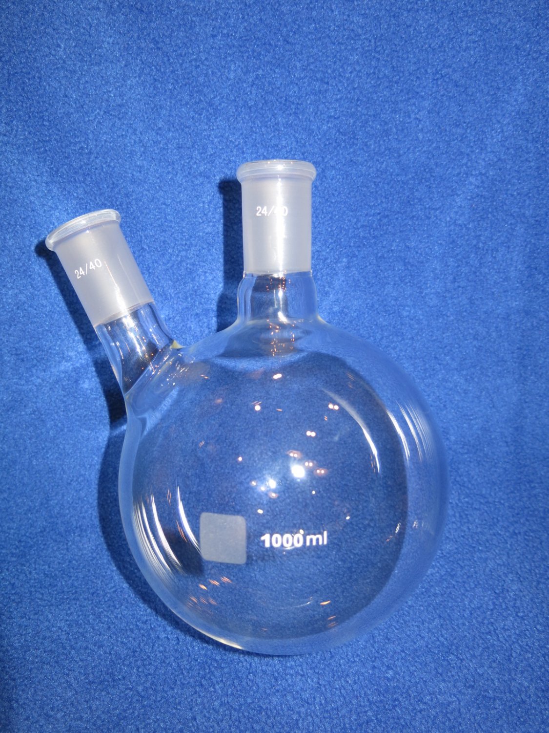 2-neck Round bottom boiling flask 24/40 1000ml heavy wall high quality