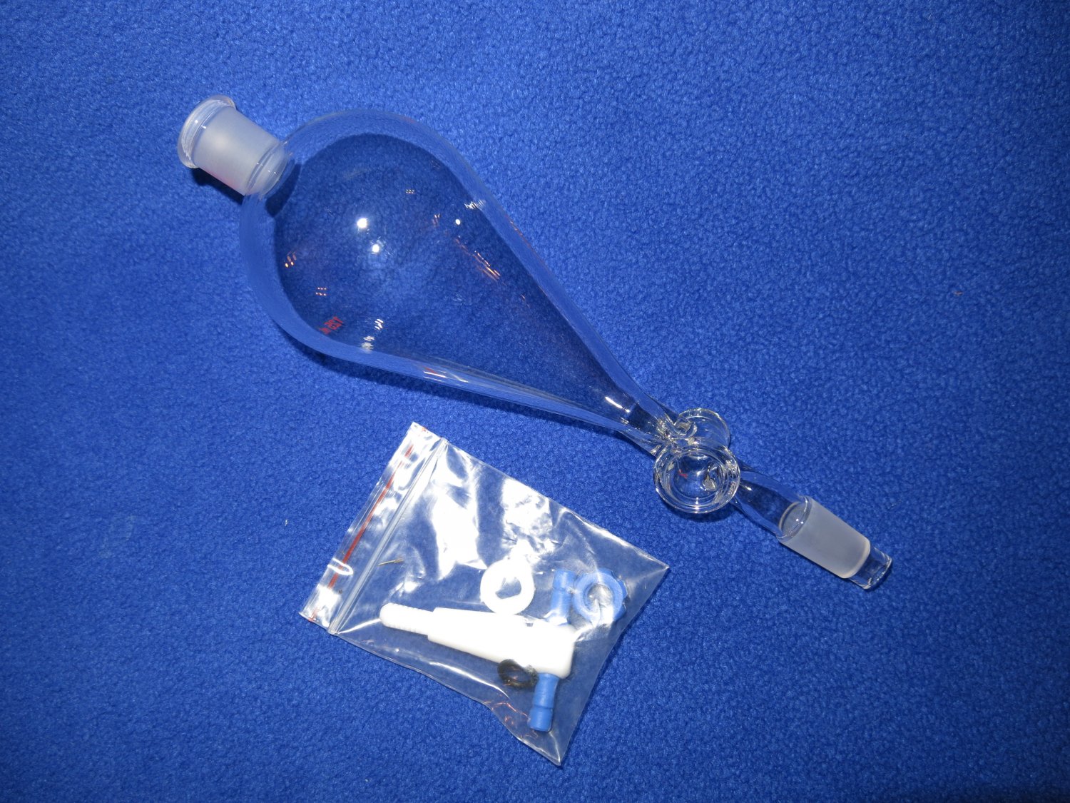125ml Pear Separatory addition dropping funnel 14/20 PTFE premium