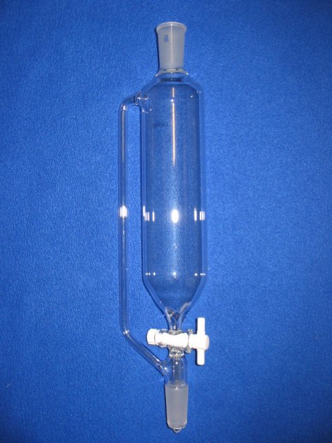500ml Addition Funnel with pressure equalizing 24/40 ptfe plug