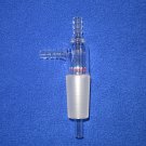 Gas Inlet adapter w/ vacuum takeoff, 24/40 short stem