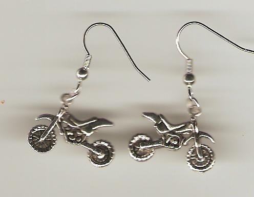 Motocrosss/ Dirt Bike Earrings - Racing Jewelry