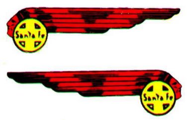SANTA FE INDIAN HEAD WATER SETTING DECAL for American Flyer S Gauge Scale Trains