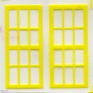 STATION DOUBLE SINGLE YELLOW WINDOW KIT for AMERICAN FLYER S Gauge TRAINS