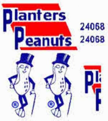 PLANTERS PEANUT BOX CAR WATER SETTING DECAL for American Flyer S Gauge Trains