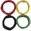80'- 20' ea. Black GREEN YELLOW RED 22 Gauge Stranded Wire HO Scale Gauge Trains