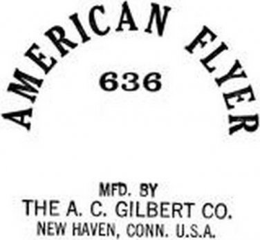 636 REEL CAR SELF ADHESIVE STICKER for American Flyer S Gauge Scale Trains Parts