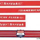 SILVER STREAK WATER SLIDE DECAL FULL SET for American Flyer S Gauge Trains