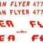 SILVER FLASH DIESEL WATER SLIDE DECAL SET for American Flyer S Gauge Trains