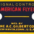 SIGNAL CONTROL BUTTON ADHESIVE STICKER early for American Flyer  Trains Parts