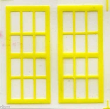 STATION DOUBLE SINGLE YELLOW WINDOW KIT for AMERICAN FLYER S Gauge  Trains Parts