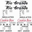 COOKIE BOX CAR WATER SLIDE DECAL for American Flyer S Gauge Scale  Trains Parts