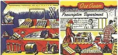DRUG STORE Window Insert Plasticville S Gauge Scale Buildings PL105