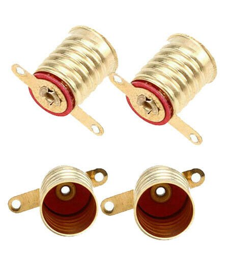 (4)Four Screw-In E10 Lamp Sockets for American Flyer Trains S Gauge Parts