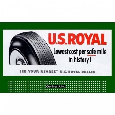 LIONEL STYLE BILLBOARD INSERT  U.S. ROYAL & AMERICAN FLYER