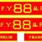 FRANKLIN ENGINE TENDER ADHESIVE STICKER SET HO GILBERT HO/AMERICAN FLYER TRAINS
