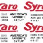 Karo Syrup TANK CAR ADHESIVE BACK STICKER for GILBERT AMERICAN FLYER HO TRAINS