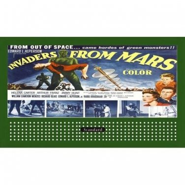 LIONEL STYLE BILLBOARD INSERT INVADERS FROM MARS & AMERICAN FLYER