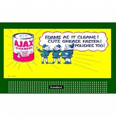 LIONEL STYLE BILLBOARD INSERT  AJEX CLEANER & AMERICAN FLYER