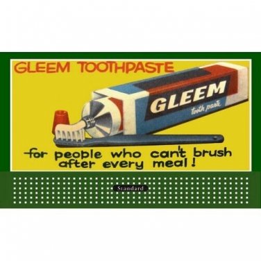 LIONEL STYLE BILLBOARD INSERT  GLEEM TOOTH PASTE & AMERICAN FLYER
