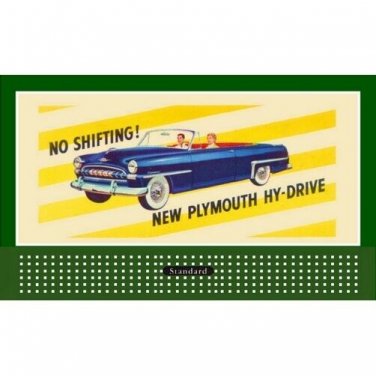 LIONEL STYLE BILLBOARD INSERT  HY-DRIVE PLYMOUTH & AMERICAN FLYER