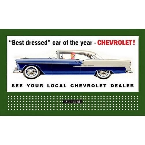 BEST DRESSED CAR CHEVROLET GLOSSY BILLBOARD INSERT LIONEL/AMERICAN FLYER