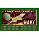LIONEL STYLE BILLBOARD GLOSSY INSERT  SPACE AGE TRAINING NAVY