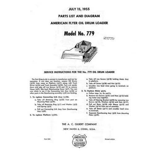 AMERICAN FLYER TRAINS 779 SERVICE PARTS SHEET TRAINS - Copy