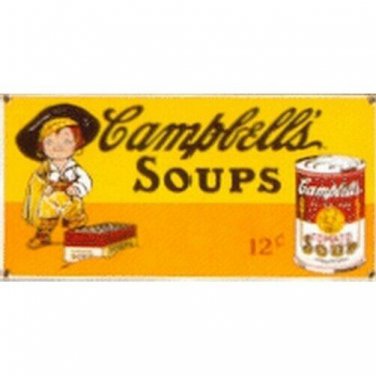 AMERICAN FLYER CAMPBELL'S SOUP ADHESIVE WHISTLE BILLBOARD STICKER 577