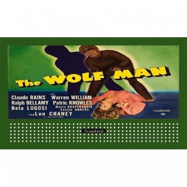 LIONEL STYLE BILLBOARD INSERT THE WOLF MAN & AMERICAN FLYER