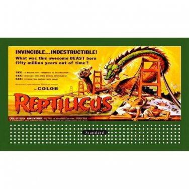 LIONEL STYLE BILLBOARD INSERT REPTILICUS & AMERICAN FLYER