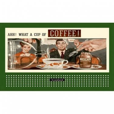 LIONEL STYLE BILLBOARD INSERT NESCAFE COFFEE & AMERICAN FLYER