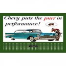 LIONEL STYLE BILLBOARD INSERT 1957 CHEVY Purr in Performance & AMERICAN FLYER
