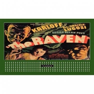 BILLBOARD THEME INSERT The RAVEN- Karloff, Lugosi Lionel Trains Fits 310 Holder
