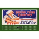 DEFEND YOUR COUNTRY US ARMY INSERT for LIONEL 310 & AMERICAN FLYER DEFEND YOUR COUNTRY US ARMY INSERT for LIONEL 310 & AMERICAN FLYER