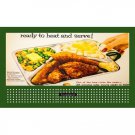 READY TO HEAT & SERVE TV DINNER BILLBOARD INSERT for LIONEL 310 & AMERICAN FLYER