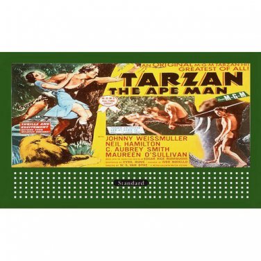 BILLBOARD THEME INSERT TARZAN THE APE MAN Lionel Trains fits 310 Holder