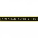 AMERICAN FLYER LINES ADHESIVE STICKERS 3 3/8"Bk/Gold Pre War O Gauge Trains PAIR