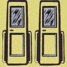 AMERICAN FLYER PASSENGER DOOR GOLD FOIL ADHESIVE STICKERS Pre War O Gauge Trains AMERICAN FLYER PASSENGER DOOR GOLD FOIL ADHESIVE STICKERS Pre War O Gauge Trains