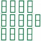 593 CONTROL TOWER WINDOW SET GREEN for American Flyer S Gauge Scale Trains Parts