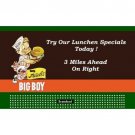 HO 1 1/2" x 3" BILLBOARD SIGN GLOSSY INSERT  FRISCH'S BIG BOY