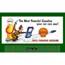 HO 1 1/2" x 3" BILLBOARD SIGN GLOSSY INSERT  SHELL PREMIUM GASOLINE