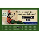 HO 1 1/2" x 3" BILLBOARD SIGN GLOSSY INSERT SUNOCO OIL AUTO REPAIR HO 1 1/2" x 3" BILLBOARD SIGN GLOSSY INSERT SUNOCO OIL AUTO REPAIR