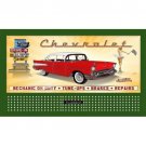 HO 1 1/2" x 3" BILLBOARD SIGN GLOSSY INSERT 1957 CHEVY Mechanic on Duty