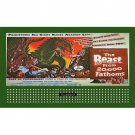 HO 1 1/2" x 3" BILLBOARD SIGN GLOSSY INSERT THE BEAST FROM 20,000 FATHOMS
