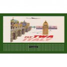 HO 1 1/2" x 3" BILLBOARD SIGN GLOSSY INSERT FLY TWA ITALY HO 1 1/2" x 3" BILLBOARD SIGN GLOSSY INSERT FLY TWA ITALY