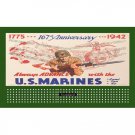 HO 1 1/2" x 3" BILLBOARD SIGN US MARINES 75th ANNIVERSARY GLOSSY INSERT