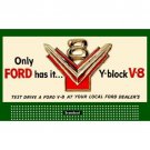 HO 1 1/2" x 3" BILLBOARD SIGN GLOSSY INSERT FORD Y-Block V-8 HO 1 1/2" x 3" BILLBOARD SIGN GLOSSY INSERT FORD Y-Block V-8