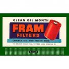 HO 1 1/2" x 3" BILLBOARD SIGN GLOSSY INSERT  FRAM FILTERS #2